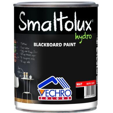 Υδατοδιάλυτο χρώμα μαυροπίνακα Smaltolux Hydro Μαύρο Ματ