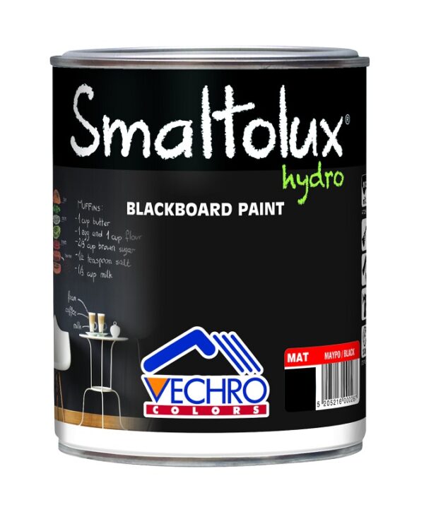 Υδατοδιάλυτο χρώμα μαυροπίνακα Smaltolux Hydro Μαύρο Ματ