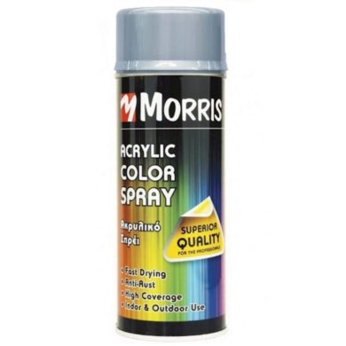 Ακρυλικό σπρέι χρώματος Morris Ασημί γυαλιστερό Ral 9006 28630 400 ml