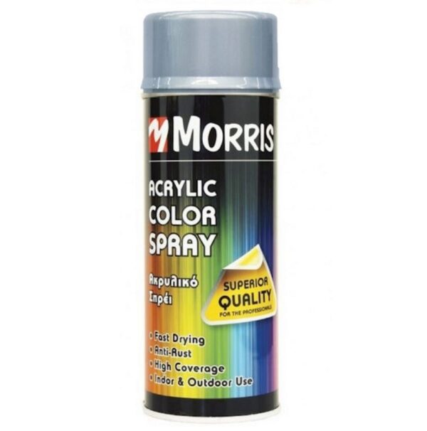 Ακρυλικό σπρέι χρώματος Morris Ασημί γυαλιστερό Ral 9006 28630 400 ml