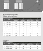 Διαστάσεις ηλιακού θερμοσίφωνα ταράτσας Glass Howat
